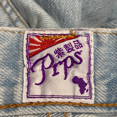 PRPS Size 28 Blue Distressed Cotton Straight Slim Five Pockets Jeans