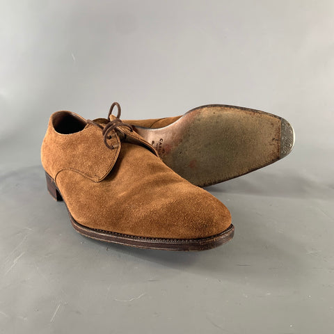 CARMINA Size 11 Brown Suede Derby Lace Up Shoes