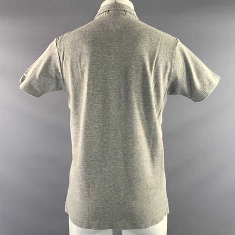 RALPH LAUREN Size M Grey Cotton Polo Short Sleeve Shirt