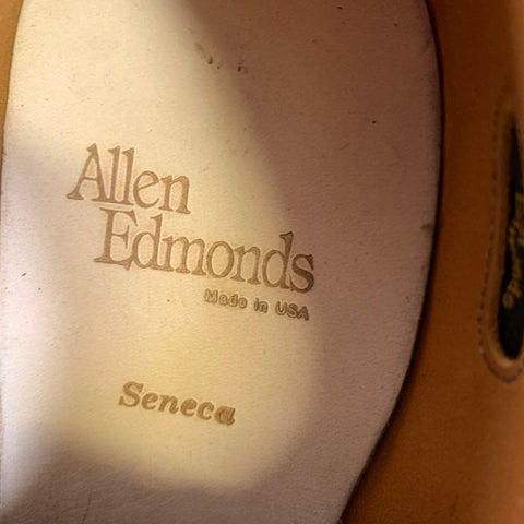 ALLEN EDMONDS Size 7.5 Black Leather Lace Up Shoes