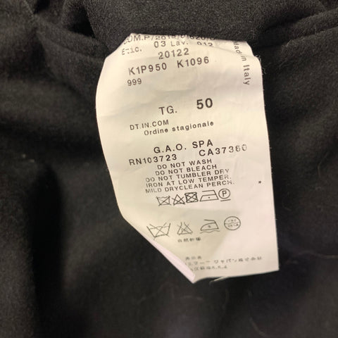 EMPORIO ARMANI Size 34 Black Textured Wool polyamide Zip Fly Dress Pants