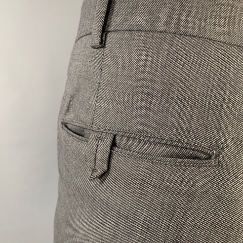 BAND OF OUTSIDERS Size 34 Grey Charcoal Twill Cuffed Dress Pants