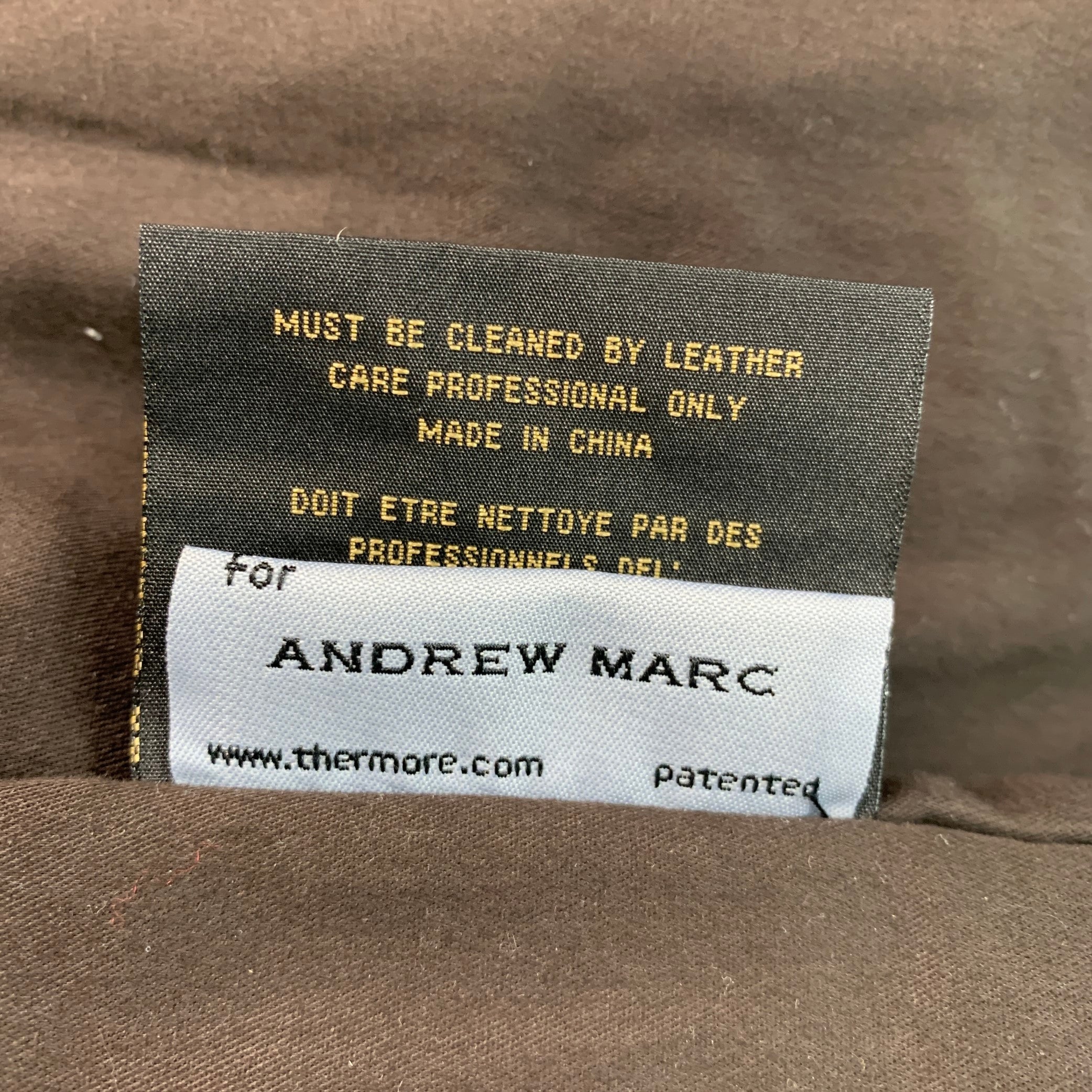 ANDREW MARC Size M Brown Distressed Leather Zip Up Jacket – Sui
