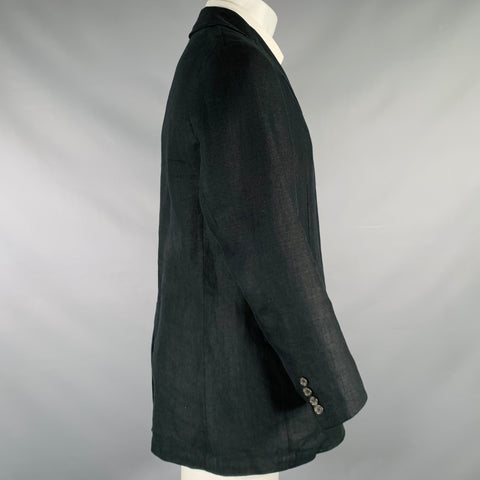 POLO by RALPH LAUREN Size M Black Linen Notch Lapel Sport Coat
