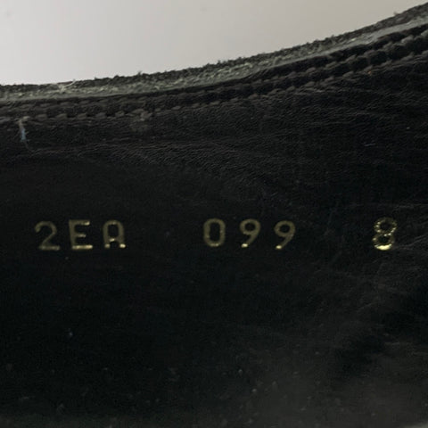 PRADA Size 8 Black Suede Pointed Toe Lace-Up Shoes
