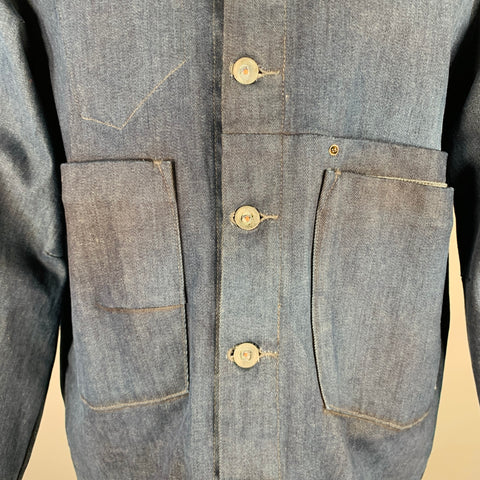 MATIAS Size M Indigo Denim Patch Pockets Jacket