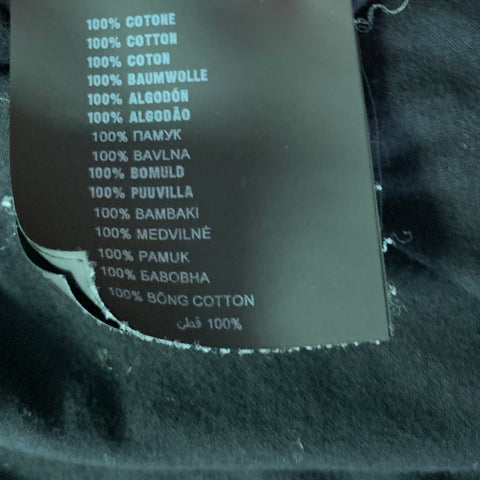 PRADA Size L Black Patchwork Cotton Crew-Neck T-shirt