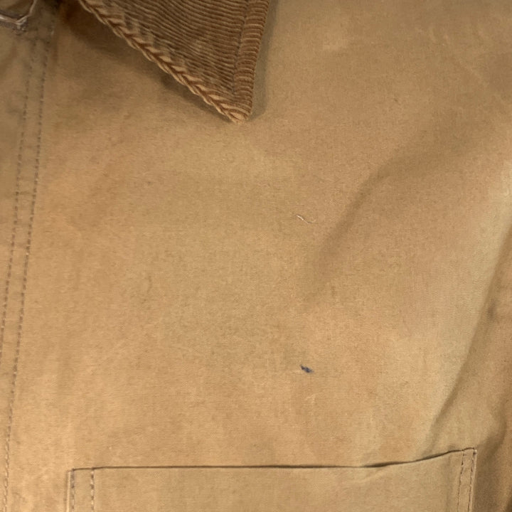 A.P.C. Size L Tan Brown Cotton Corduroy Collar Button Up Jacket