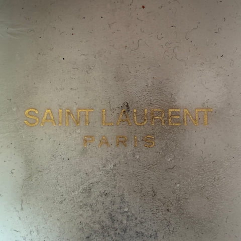 SAINT LAURENT Size 9 White Beige Perforated Leather Sneakers