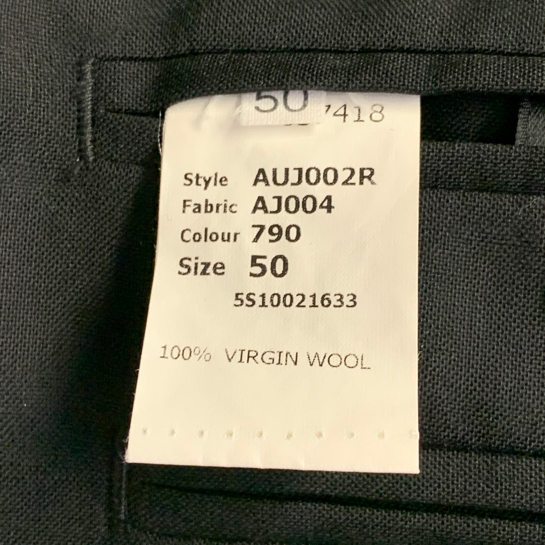 JOHN GALLIANO Size 40 Black Rhinestone Skull Virgin Wool Sport Coat