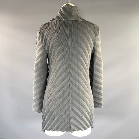 VANITE COUTURE Size One Size Grey Polyester Spandex Pleated Casual Top