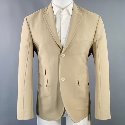 JACQUEMUS LE CHOUCHOU Size 40 Beige Cotton Blend Notch Lapel Sport Coat
