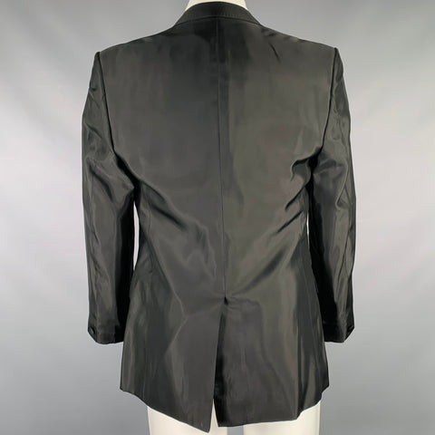 VERSACE COLLECTION Size 40 Black Acetate Blend Peak Lapel Sport Coat
