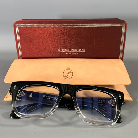JACQUES MARIE MAGE Black Clear Acetate Glasses