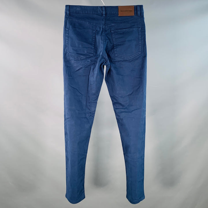 ERMENEGILDO ZEGNA Size 30 Navy Cotton Blend Jean Cut Casual Pants