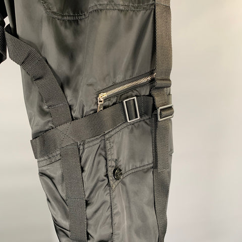 DOLCE & GABBANA Size L Black Polyester Blend Cargo Casual Pants