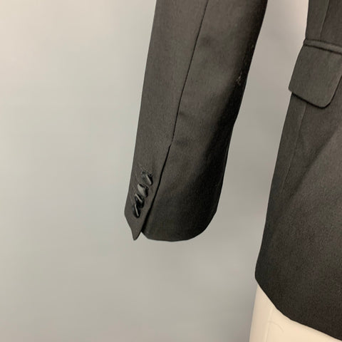 CALVIN KLEIN COLLECTION Taille 36 Manteau de sport de smoking à revers en laine noire