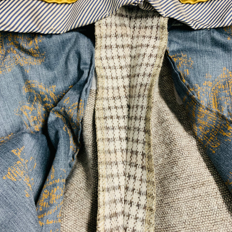 ETRO Size 38 Grey Taupe Houndstooth Cotton Wool Flat Front Dress Pants
