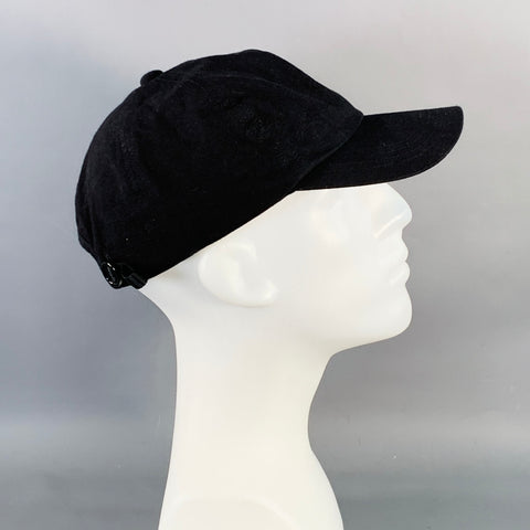 MAN-TLE One Size Black Cotton Canvas Baseball Cap