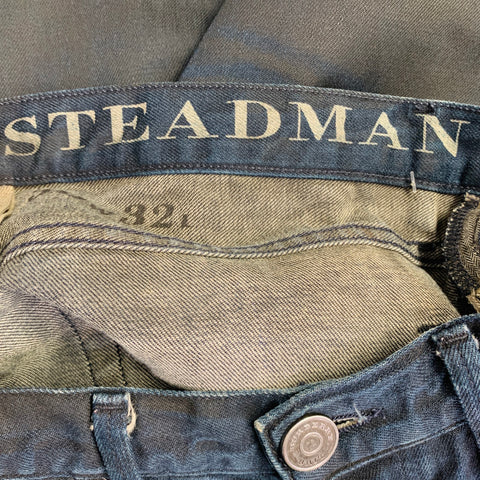 BURBERRY BRIT Size 30 -Steadman-  Navy Cotton Straight Jeans