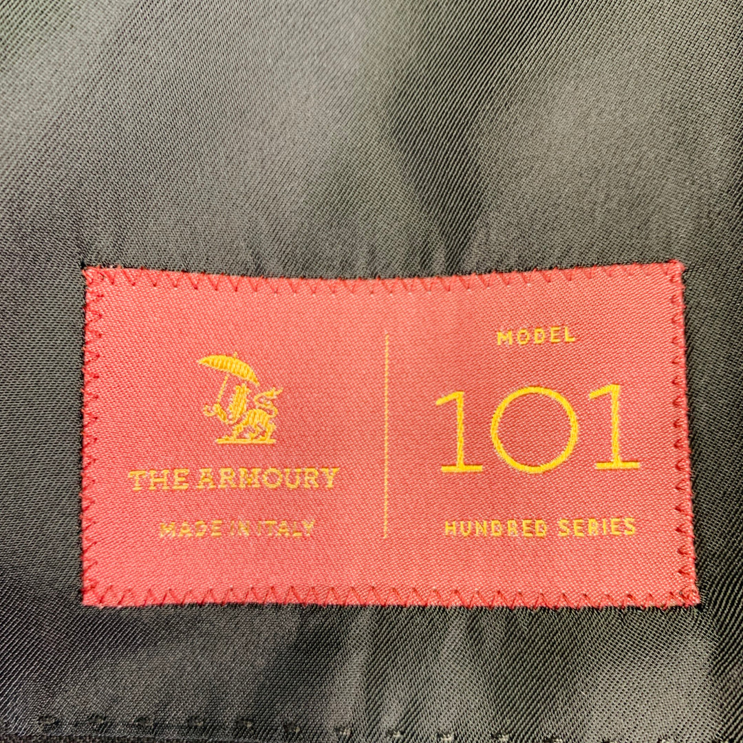 THE ARMOURY Size 42 Black Wool Shawl Collar Single Button Sport Coat