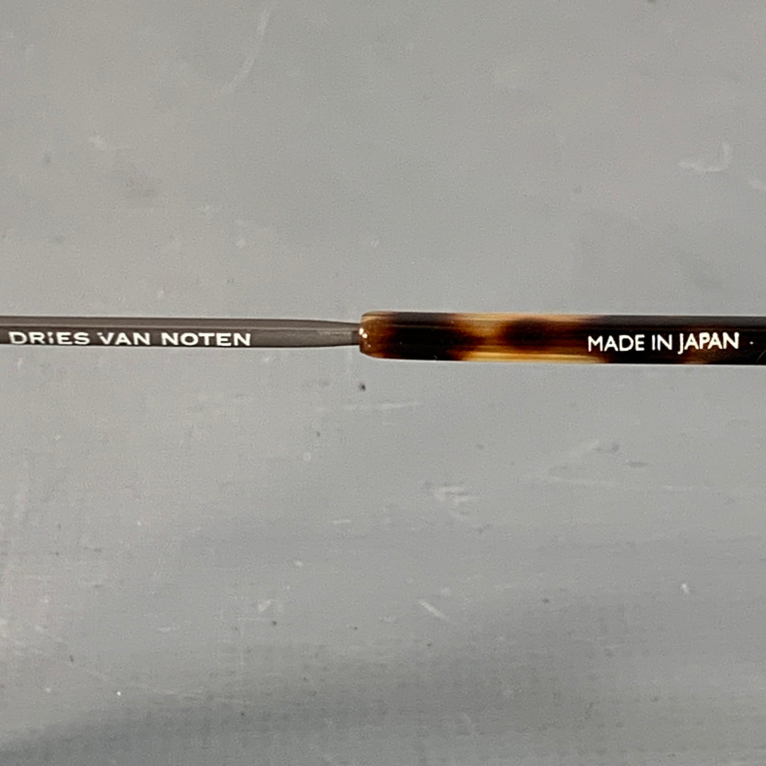 DRIES VAN NOTEN Silver Tortoiseshell Metal Sunglasses