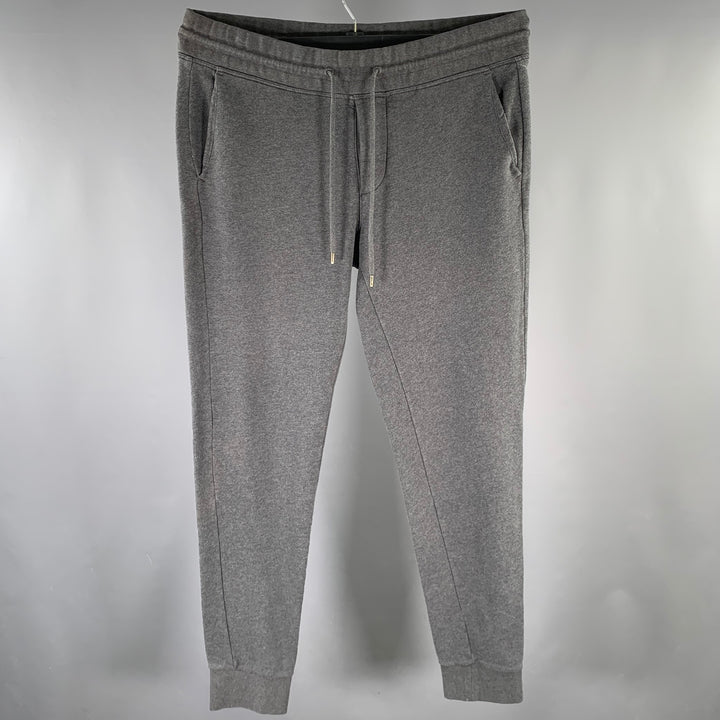 MONCLER Size XL Grey Heather Cotton Joggers Casual Pants