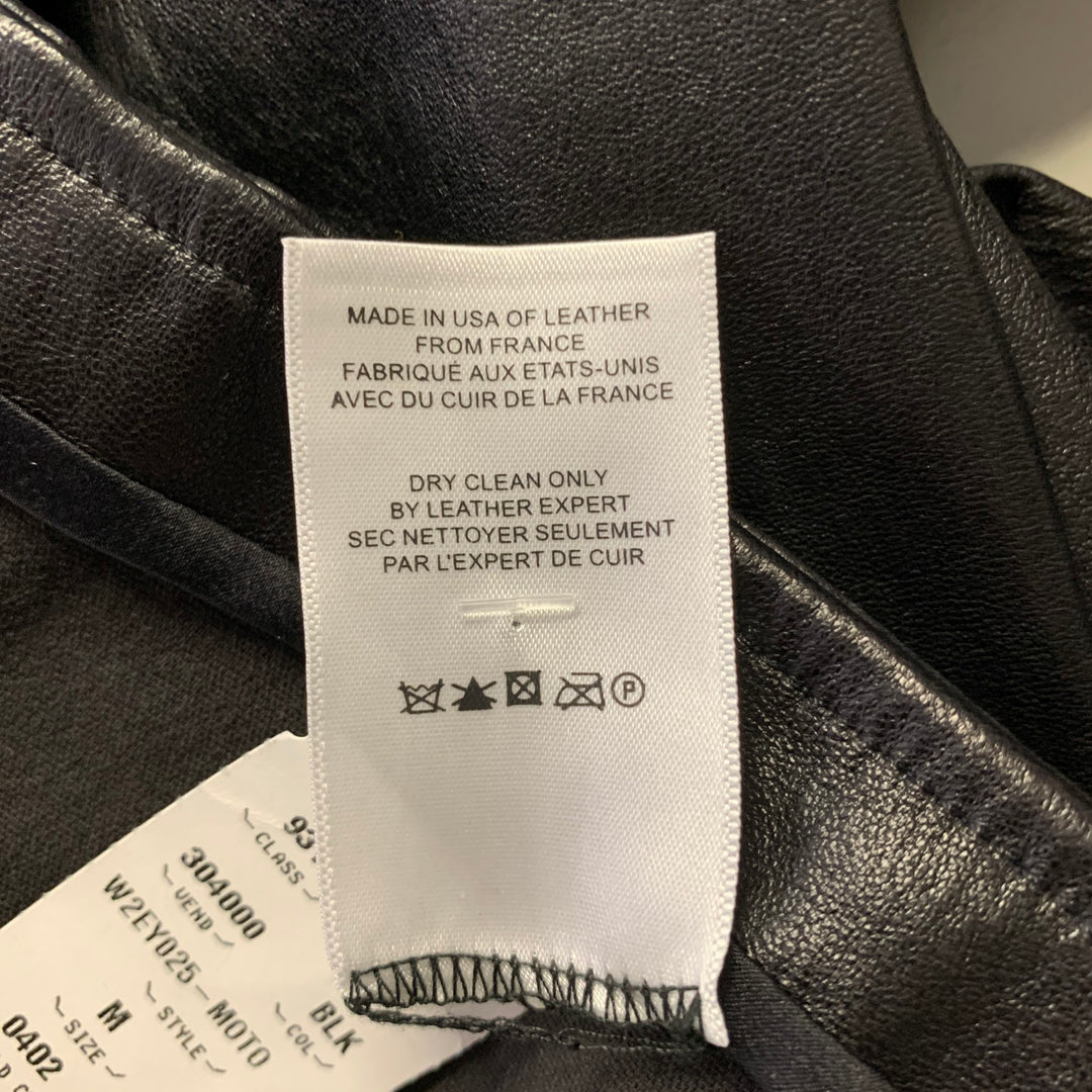 THE ROW Size M Black Lambskin Leggings