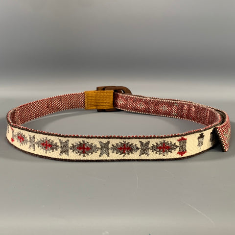 45rpm Size M Brown Beige & Grey Knitted Wool Belt