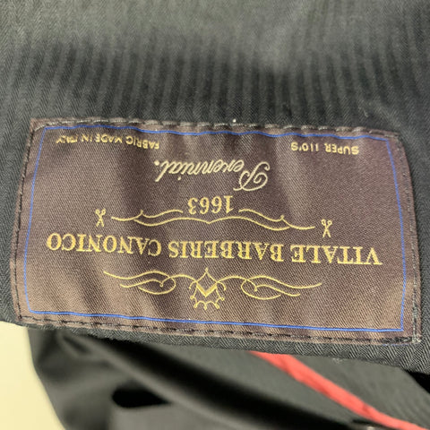 SUITSUPPLY Size 36 Black Solid Wool Tuxedo Dress Pants