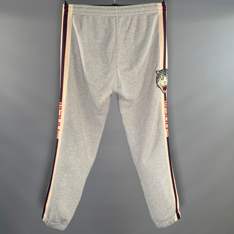 GUCCI Size L Grey Cotton Sweatpants Casual Pants