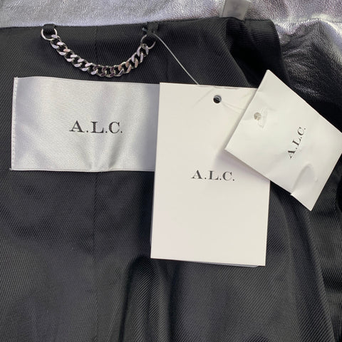 A.L.C. Taille M Veste blazer métallisée en mélange de viscose argenté