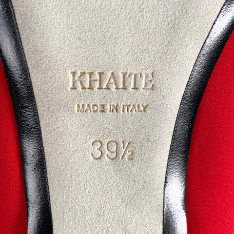 KHAITE Size 9.5 Taylor Red Neoprene Pull On Kitten Heel Sock Boots