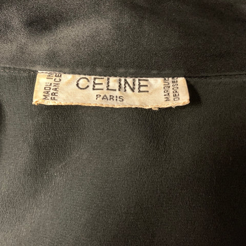 CELINE Size M Black Button Up Blouse