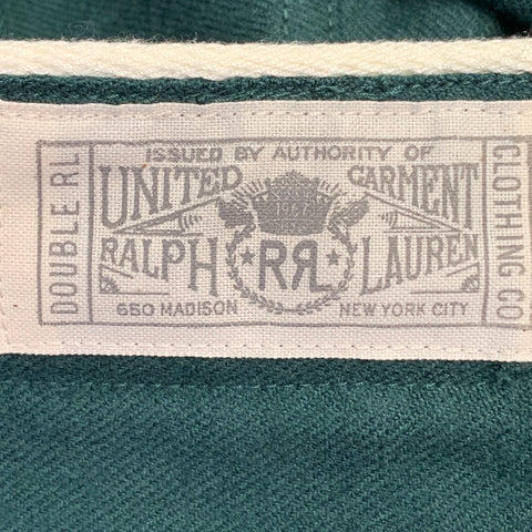RRL by RALPH LAUREN Size XL Green Multi Color Embroidery Western Long Sleeve Shirt
