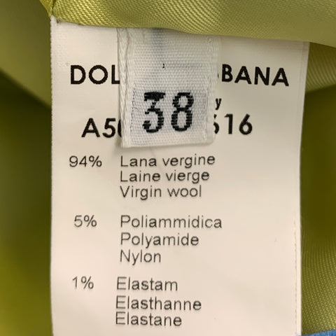 DOLCE &amp; GABBANA Taille 2 Blazer à simple boutonnage en laine noire mélangée
