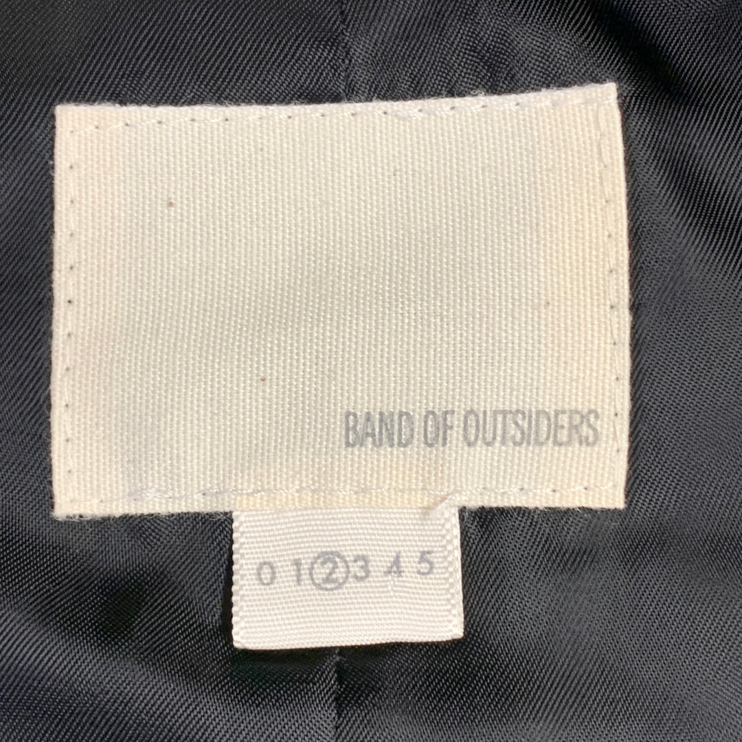 BAND OF OUTSIDERS Size 34 Black Wool Mohair Twill Shawl Vest