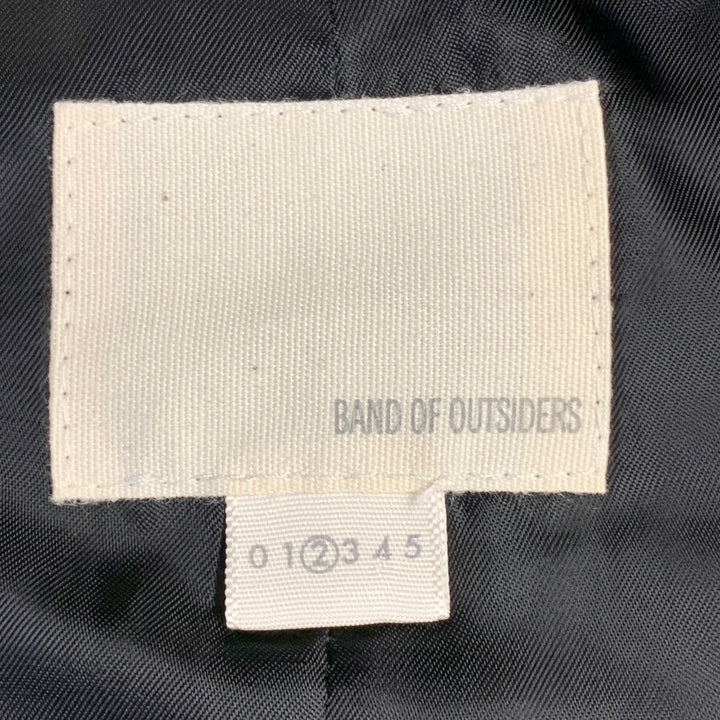 BAND OF OUTSIDERS Size 34 Black Wool Mohair Twill Shawl Vest