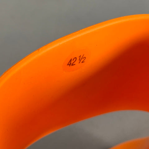 VERSACE Size 9.5 Orange Medusa Acetate Slip On Slide Sandals