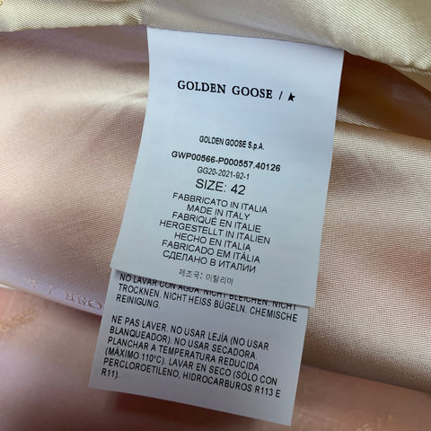 GOLDEN GOOSE Size M Orange Wool Blend Notch Lapel Coat