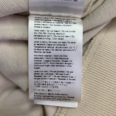 FENDI Size XL Khaki Terrycloth Cotton Blend Crew Neck Sweatshirt