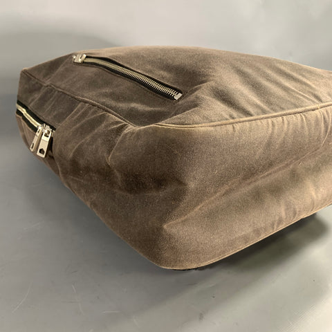 JACK SPADE Grey Gunmetal Shimmer Waxed Cotton Backpack bag