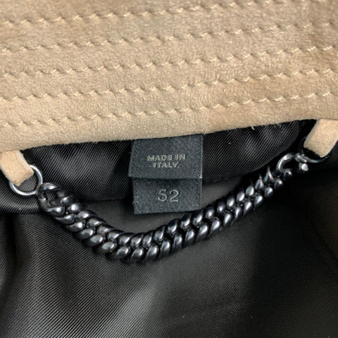 BURBERRY PRORSUM Size 42 Tan Lambskin Suede Zip Up Jacket