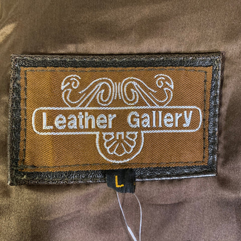 LEATHER GALLERY Chest Size L Size L Brown Chocolate Beaded Leather Vest
