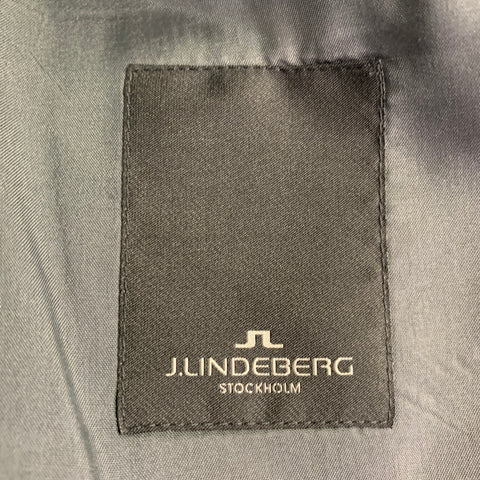 J.LINDEBERG Size 42 Black Wool Notch Lapel Sport Coat