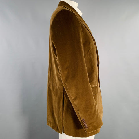 GIVENCHY Size 42 Brown Corduroy Cotton Notch Lapel Sport Coat