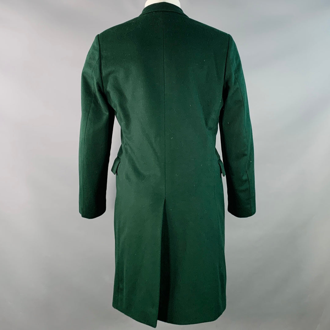 PAUL SMITH Size 38 Forest Green Wool Cashmere Peak Lapel Coat