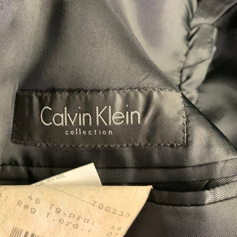 CALVIN KLEIN COLLECTION Taille 36 Manteau de sport à revers en laine noire