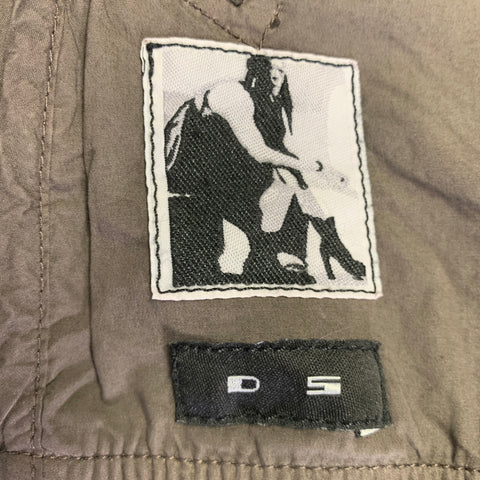 DRKSHDW Size M Khaki Taupe Cotton Blend Zip Up Jacket