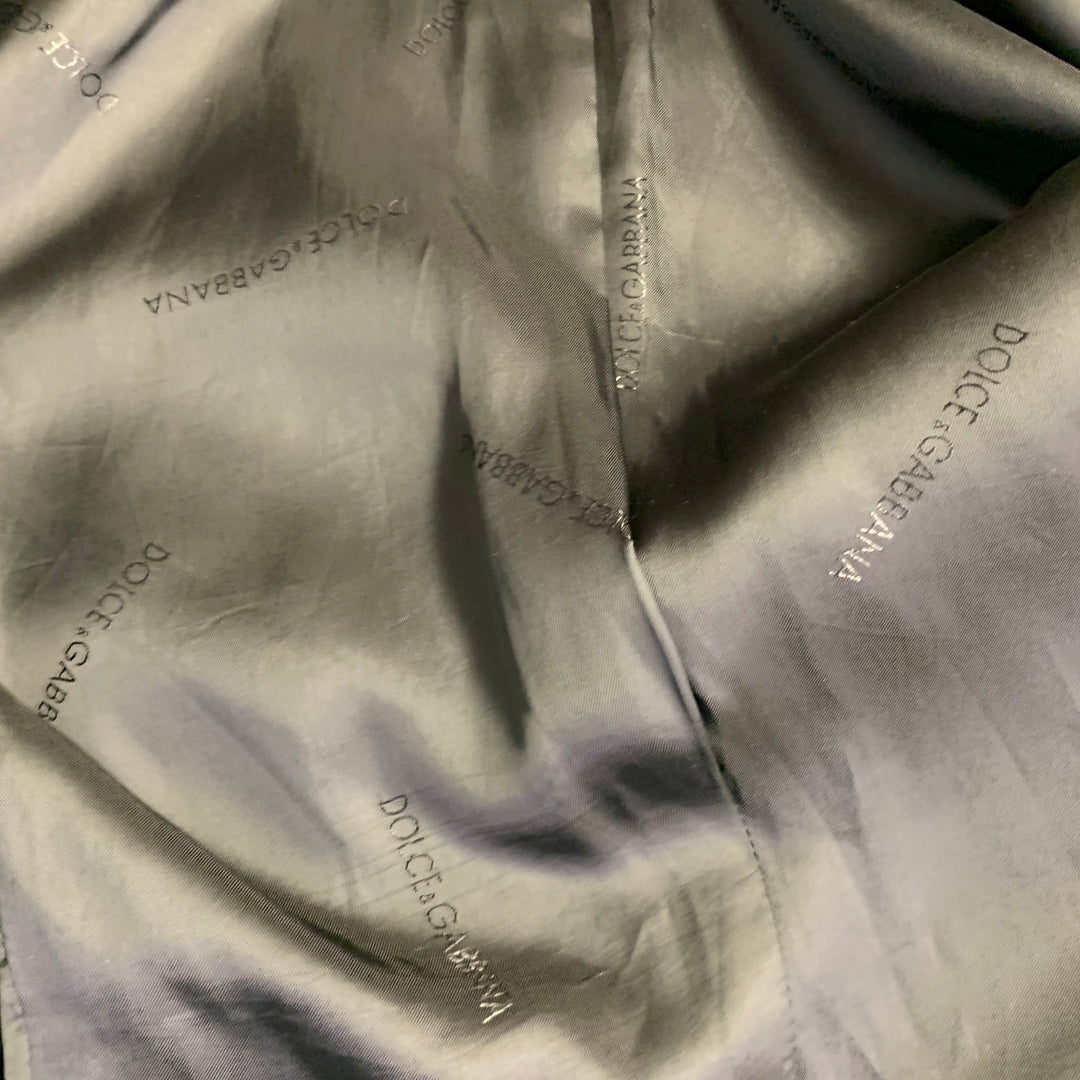 DOLCE & GABBANA Size 2 Black Velvet Notch Lapel Jacket Blazer